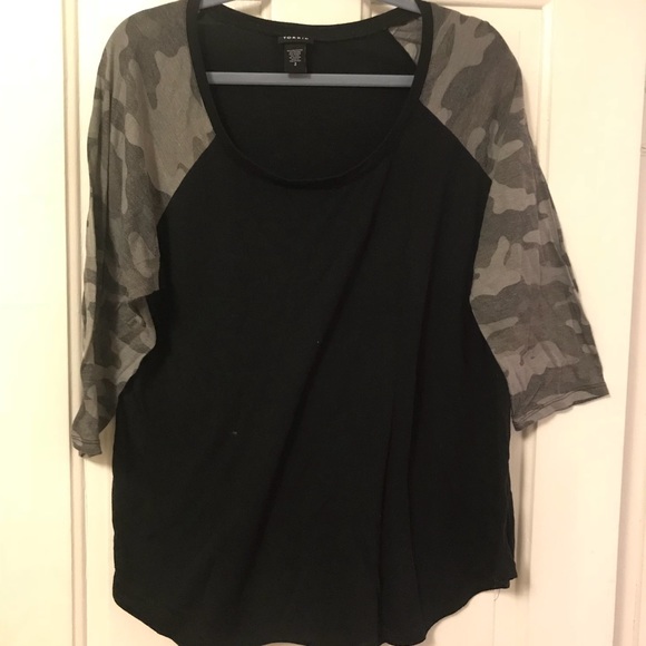 torrid Tops - Torrid size 2 Raglan T Shirt gray camo